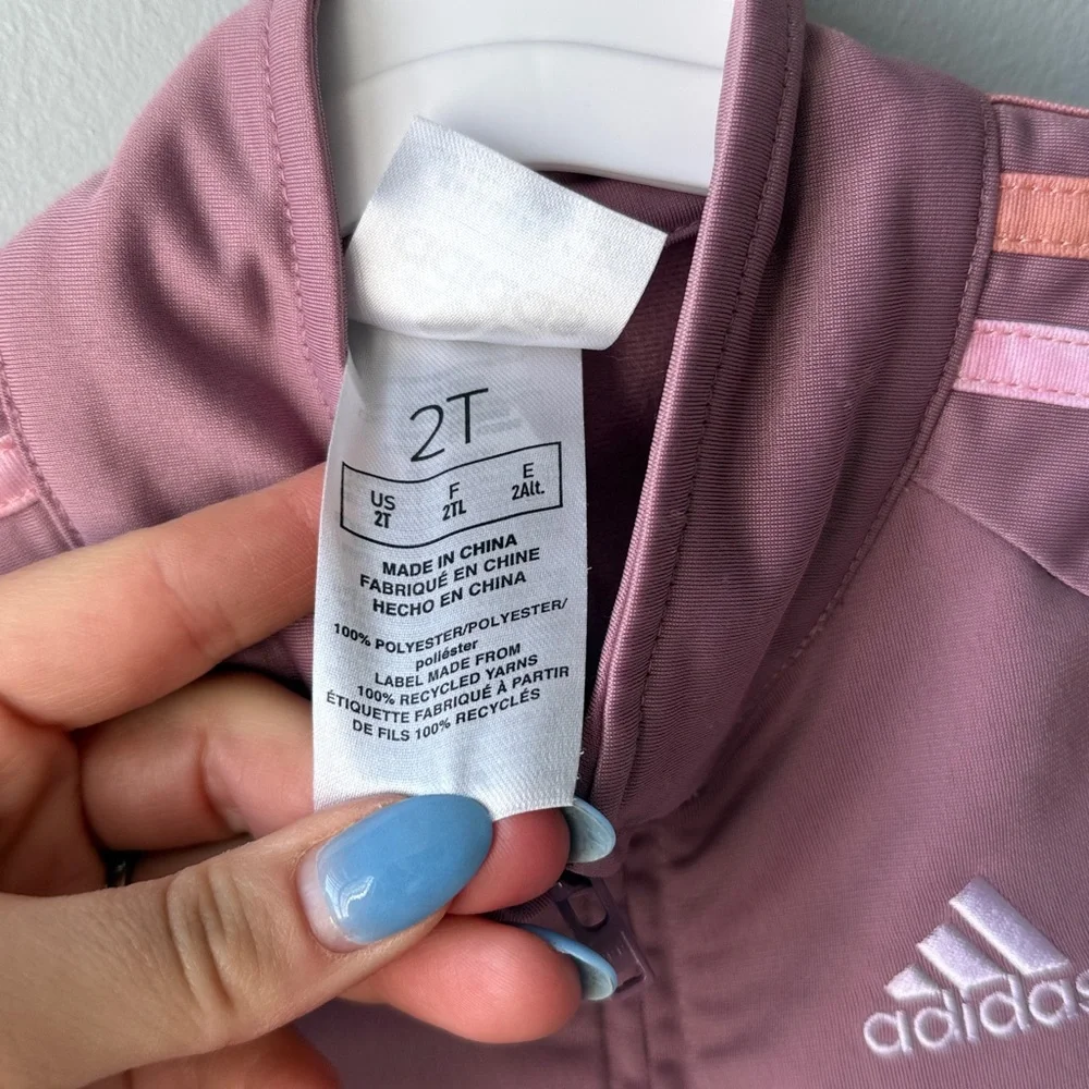 Adidas Toddler 2T Pink‎ Full Zip Jacket
